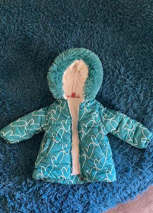 Куртка зимова дитяча на дівчинку 2 роки 92 см