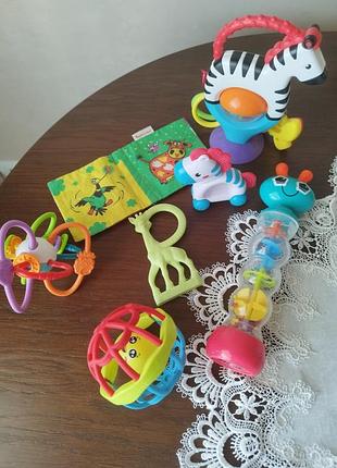 Детские игрушки, погремушки, лошадка fisher price