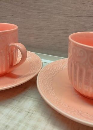 Набір рожевий посуд