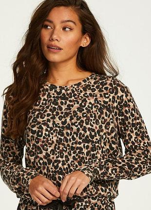 Стильный качественный женский теплый свитшот в леo принт