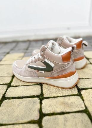 Ботінки/ кросівки жіночі теплі шкіра на овчині зима