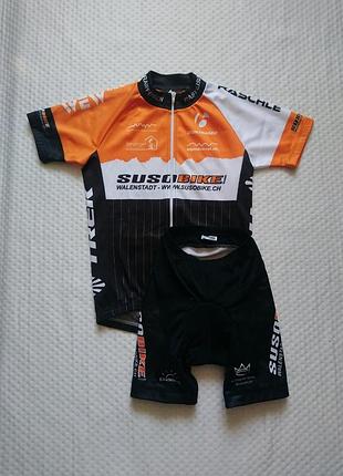 Велокостюм детский велофутболка и велошорты