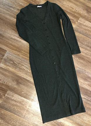 Сукня  міді кольору хвої
