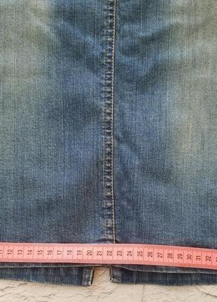 Юбка миди, джинсовая юбка h&m, юбка за колено, летняя юбка джинс10 фото