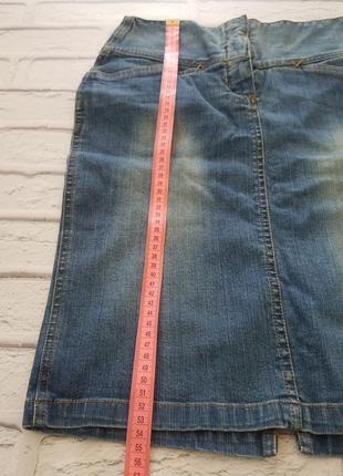 Юбка миди, джинсовая юбка h&m, юбка за колено, летняя юбка джинс7 фото