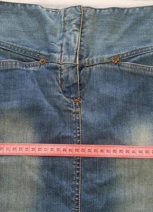Юбка миди, джинсовая юбка h&m, юбка за колено, летняя юбка джинс9 фото