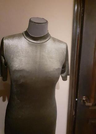 Платье,оливковое,велюр