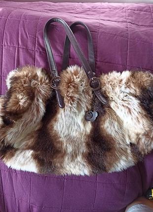 Жіноча сумка з штучного хутра