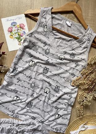 Піжама майка + шорти з милим зображенням