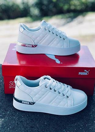 Акция стильные женские кроссовки пума / белые кроссовки puma осенние