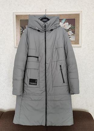 Пуховик мятного цвета, размер 50