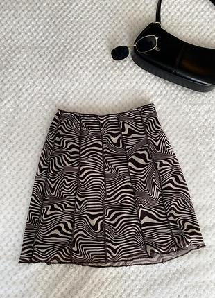 Міні спідниця від h&m шоколадного кольору