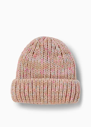 Дитяча зимова шапка на флісі для дівчинки c&a 48-49 см (12-18м), рожевий