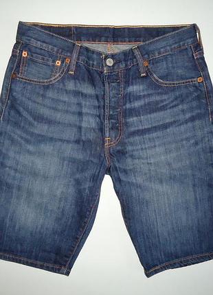 Шорты  джинсовые  levis 501 hemmed short синие оригинал (30)