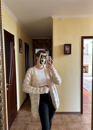 Кардиган вязаний сітка тонкий