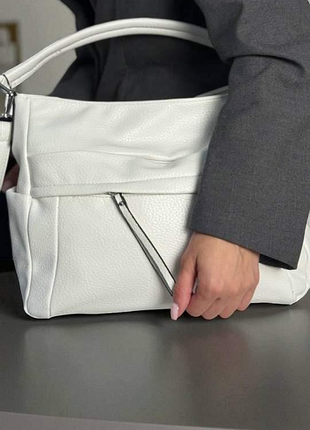 Сумка женская белая код 7-712
