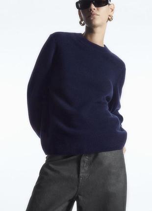 ⚜️❤️reiss синий женский кашемировый свитер современного кроя!оригинал