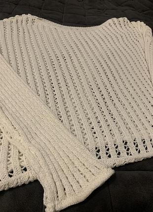 Свитер белый паутинка