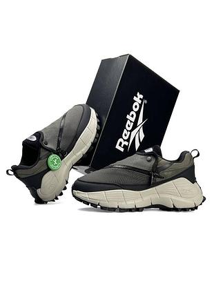 Мужские кроссовки reebok zig kinetica 2.5 edge x spyder khaki black | мебак хаки с черным