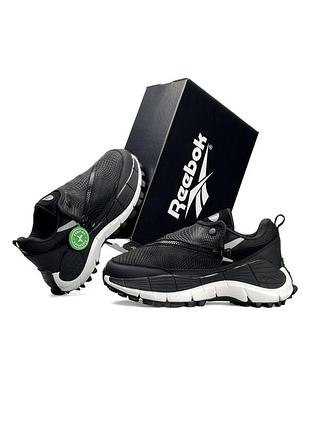 Мужские кроссовки reebok zig kinetica 2.5 edge x spyder black white | | мебак черные с белым