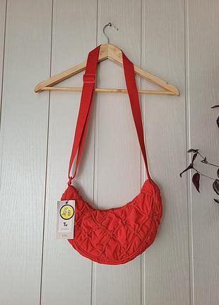 Стеганая сумка полумесяц