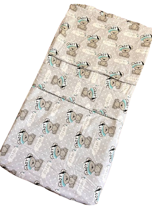 Постельное белье детское 3 в 1 наволочка пододеяльник простынь на резинке (1562)