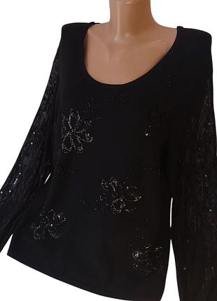 Акція 1+1 = 3 гарна кофта  з вишивкою паетками   roman   83 % вiскоза