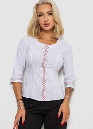 Блуза белая с вышивкой