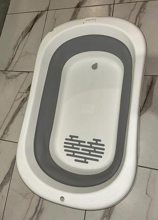 Ванночка складана комфорт сірого кольору babyhood bh-326g