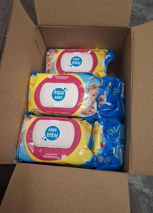 Серветки вологі 120 шт superfresh aqua baby з клапаном