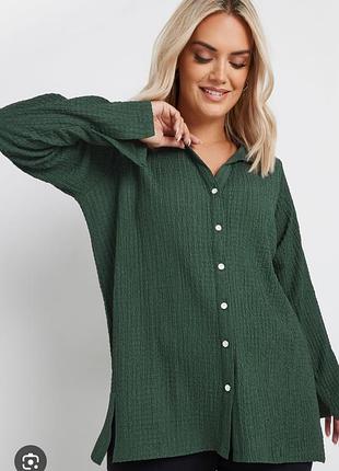 Женская рубашка жатка большого размера