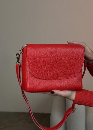 Жіноча шкіряна сумка тенессі (червона, флотар)