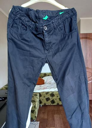 🔥чорні штани, брюки benetton на утяжках зріст 164-170