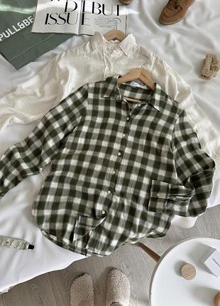 Бавовняна сорочка у клітинку