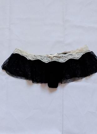 Черные трусики с юбочкой