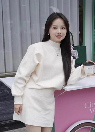 Теплий костюм зі спідницею