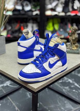Кросівки чоловічі nike dunk high retro se shoes blue/white fv6612-001