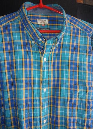 Сорочка картата батал з довгим рукавом next shorting p.xl