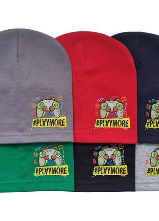 Одинарні трикотажні шапочки на ог52-55см