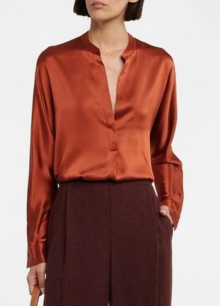 Стильна шоколадна блуза