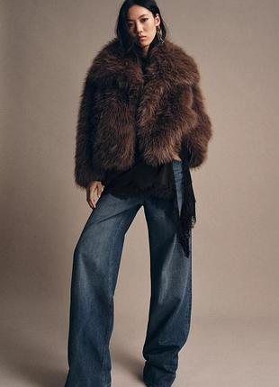 Шубка жіноча коричнева zara new