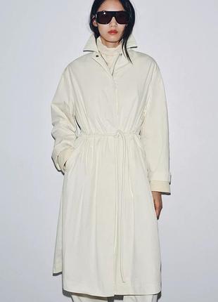 Тренч жіночий бежевий оверсайз zara new