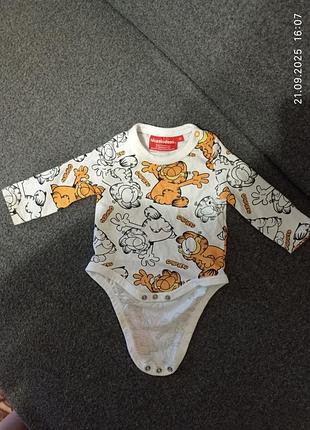 Детский бодик с ручками на осень или весну 62 размера 0-4 месяца