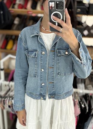 Джинсовий жакет куртка джинс курточка