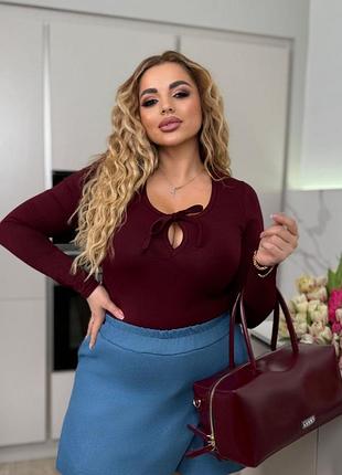 Лонгслив с вырезом | ro. 4016