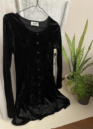 Вінтажне плаття pimkie,велюрове ,розміру xs-s,приталений крій,цікава річ для поціновувачів