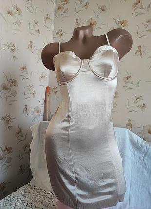 Мини платье-комбинация