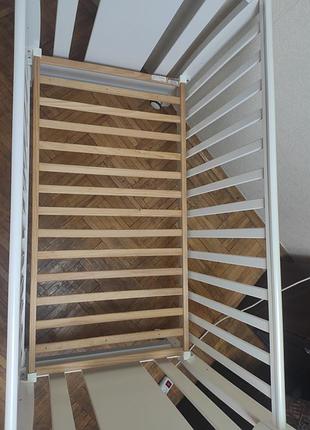 Детская кровать trama luna 120*60+матрас+2 простыни. состояние хорошее