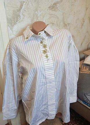 Рубашка в полоска с декором