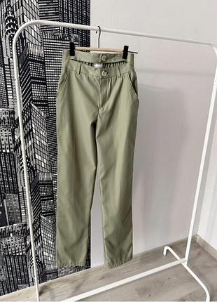 Брюки bershka брюки з подвійним пояском на резинці bershka